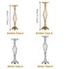 Hollow Design Golden Flower Stand Romantic Iron Art Vase Floral Display Rack  Wedding Props