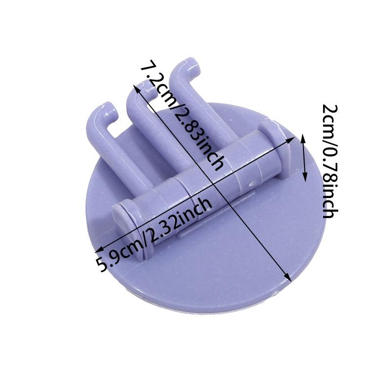 Seamless Rotatable Non-Punching Utility Hook Hangers Bathroom Kitchen Sticky Wall Triple Hook for Hanging Towel