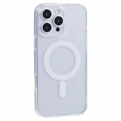WANLONFENG LM Series For iPhone 16 Pro Max Clear Phone Case Compatible with MagSafe with Screen Film (Big Lens Hole)