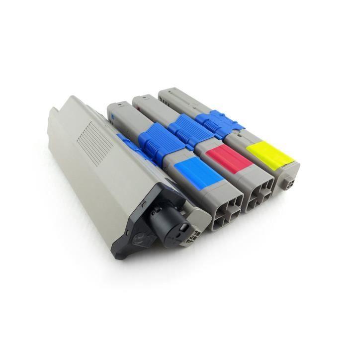 Green2Print - Toner Recyclé Pour OKI MC363DN MC363 - Noir - Rendement 6000 Pages - Pack De 4