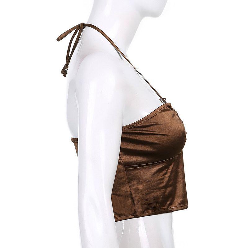 V-neck Cross Neck Strap Small Sling V Neck Cross-Halterneck Lace-up Tube Top Sling