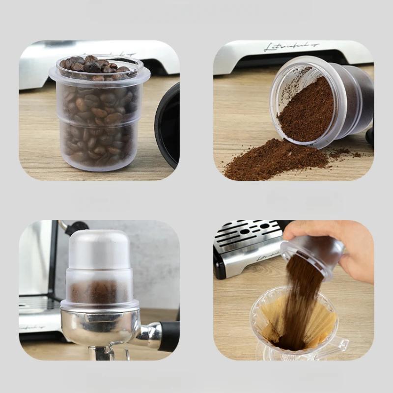 58mm Espresso Dosing Cup Frosted Style Transparent Coffee Bean Measuring Cups Barista Maker Accessories Cafe Tools Coffeeware