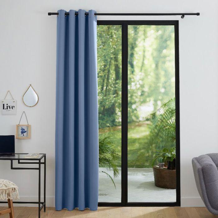 Set of 2 Blackout Curtains 140 X 260 Cm "Night" Cornflower