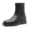 Fashion Autumn And Winter Men's Fashion Mid-Calf Workwear Shoe Side Zipper Comfortable Walking Boot Solid Color Classic Low-Heeled Boots