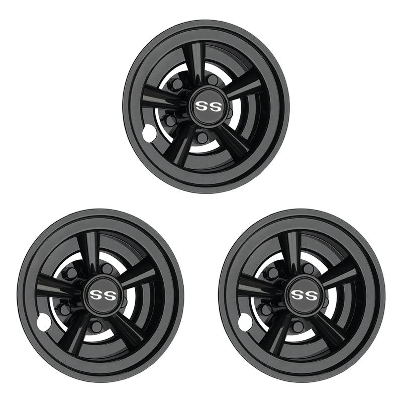 ABLZ-3Pcs 8Inch SS Golf Cart Wheel Cover Cap 5 Spoke Design Hub Cap For Golf Cart Club Car EZGO