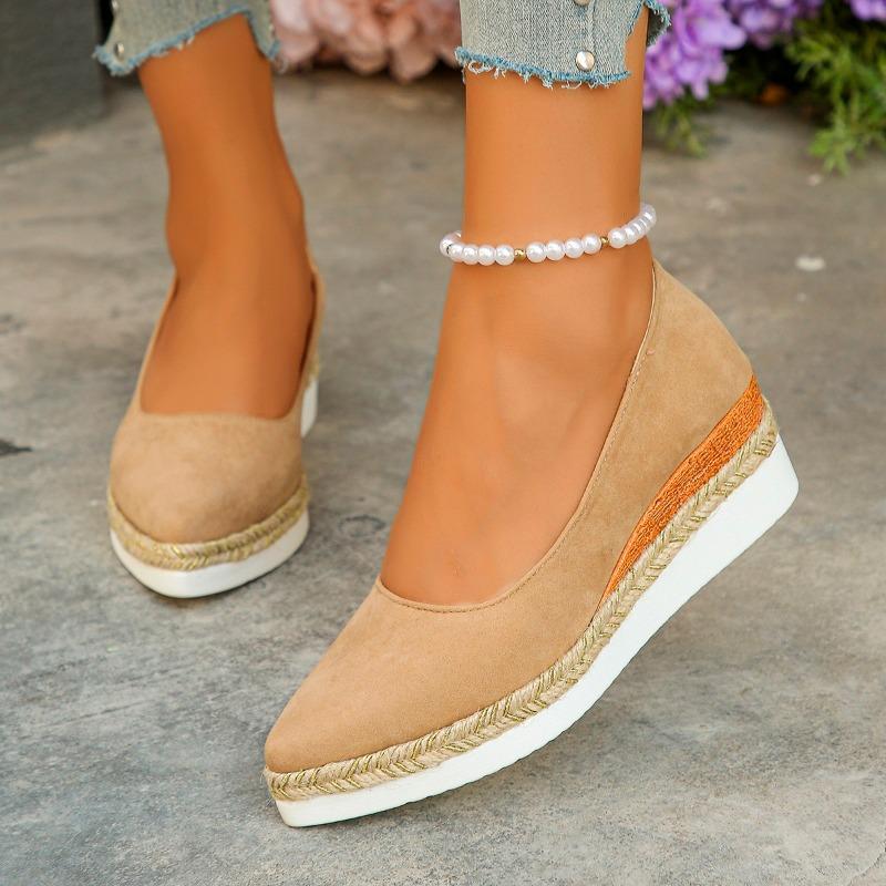 Fashion Hot-selling Women's Shoes Autumn Slip-on Women's High-heeled Pointed Toe Simple Waterproof Casual Daily Work High-heeled Shoes