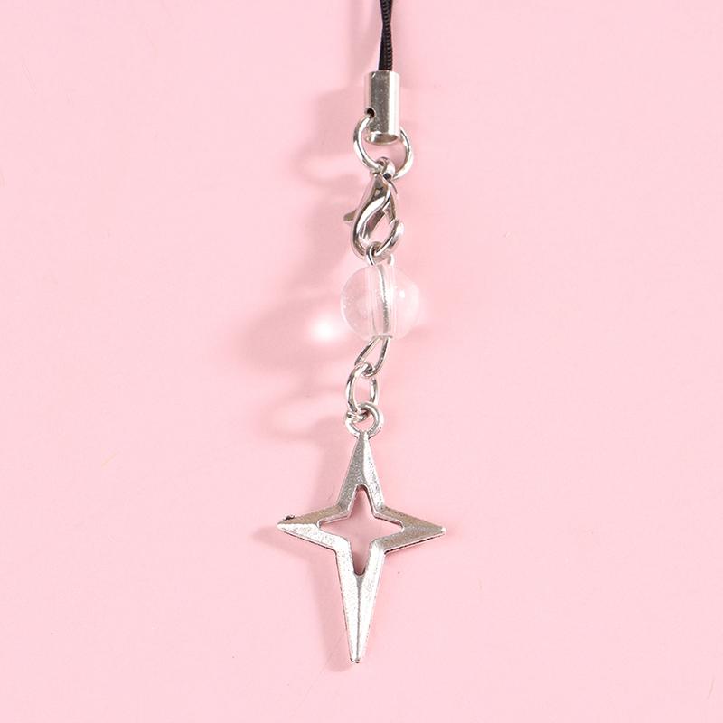 Trendy Mobile Phone Chain Women Sweet Cool Heart Cross Pendant Phone Strap Lanyard Keychain