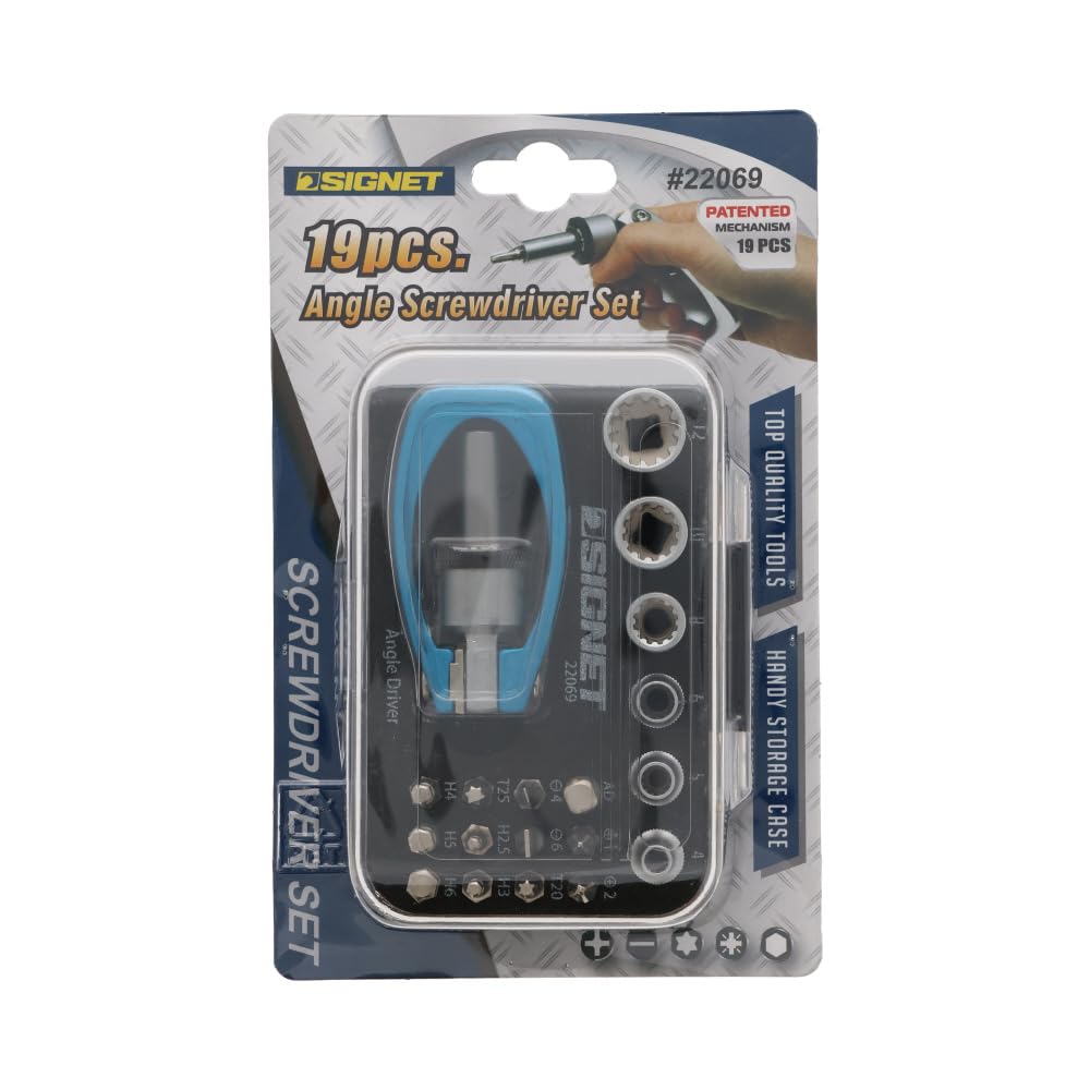 SIGNET Mini Ratchet Socket 19 22069 Multi-Angle & Set, Pieces,
