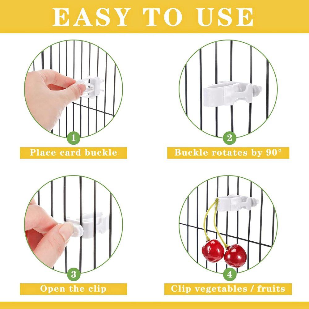 6 kusů Držák na krmivo do ptačí klece Papoušek Ovoce Klipy na zeleninu Spona na krmítko do klece pro andulku Kakadu Ara Korela Conure