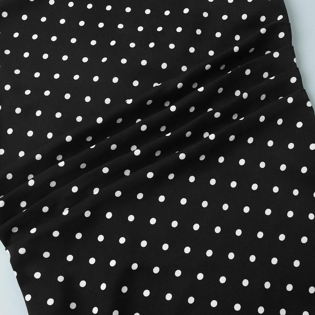 Summer New Polka Dot Halter Neck Tie Split Maxi Dress, Elegant Suspender Fishtail Long Dress for Women European American Style