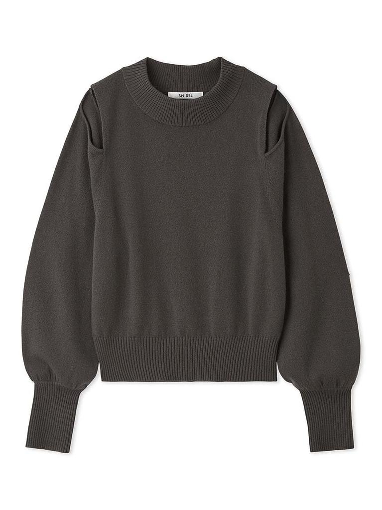 Snidel Cold Shoulder Pullover SWNT244043 DGRY Women's