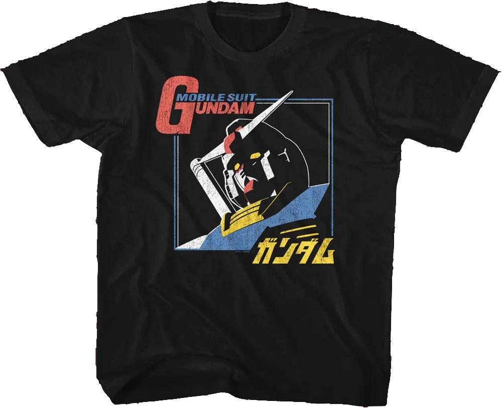 2026 New Japanese Anime Mobile Suit RX782 Gundam Short Sleeve Cotton Print Summer Parentchild Tshirts Unisex Women Y2k Tee Tops S