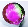 Fabulous Bi-Color Big Tourmaline Natural Round Cut 89-90 Ct Certified Gemstone