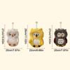 Cartoon Owl Chenille Hand Towel With Fuzzy Balls, Absorbent Fast-Drying Soft Hanging Towels For Bathroom And Kitchen