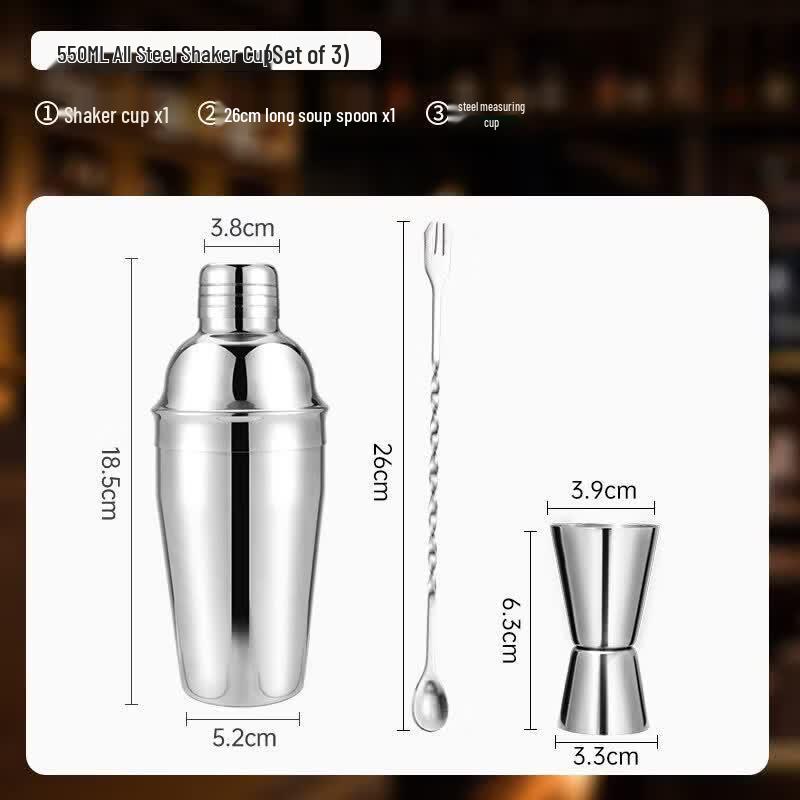 ZISIZ Glass Cocktail Shaker Set