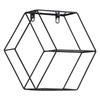 Hex Shelves Simple Wrought Iron Hexagonal Bedroom Living Room Office Wall Shelf DecorationBlack