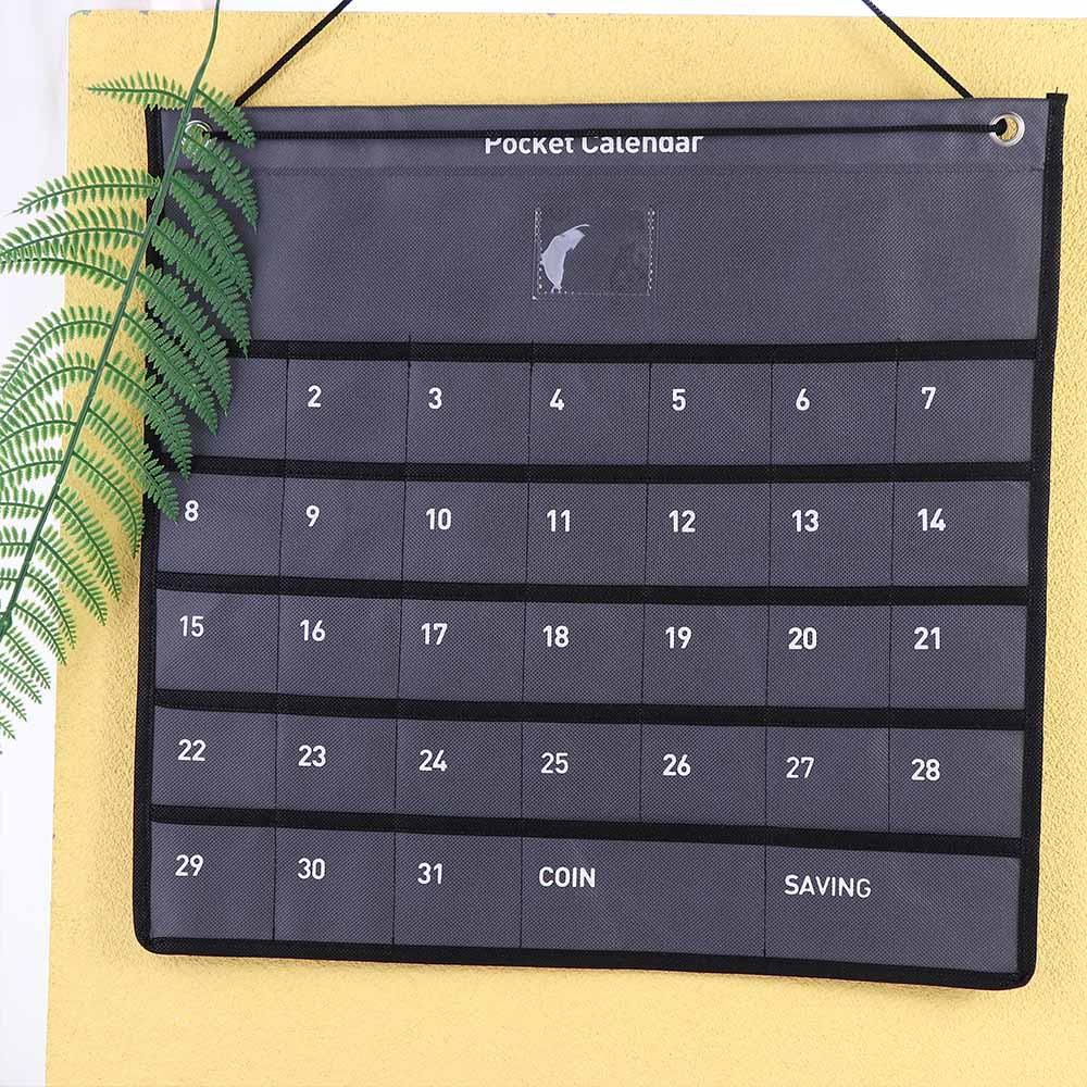 Hanging Wall Mounted Decorative Monthly Calendar Bag Storage Bag Chart Holder Wall Decoration