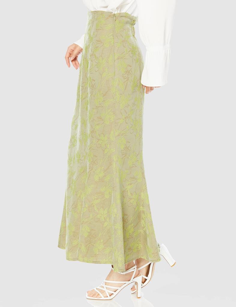 [FRAY I.D] Flower Jacquard Mermaid Skirt