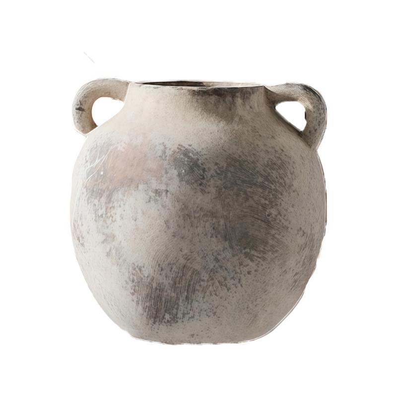 Rustics Ceramic Vases Home Decors Pottery Flower Vases Decorative Vases with Handle for Living Room Table Centerpieces