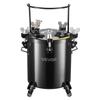 Pressure Pot Paint Tank, 40 L Heavy Duty Steel Pressure Pot Tank, Spray Paint Pressures Pots with Three Quick-Connect Couplers for Home Use, DIY, Art