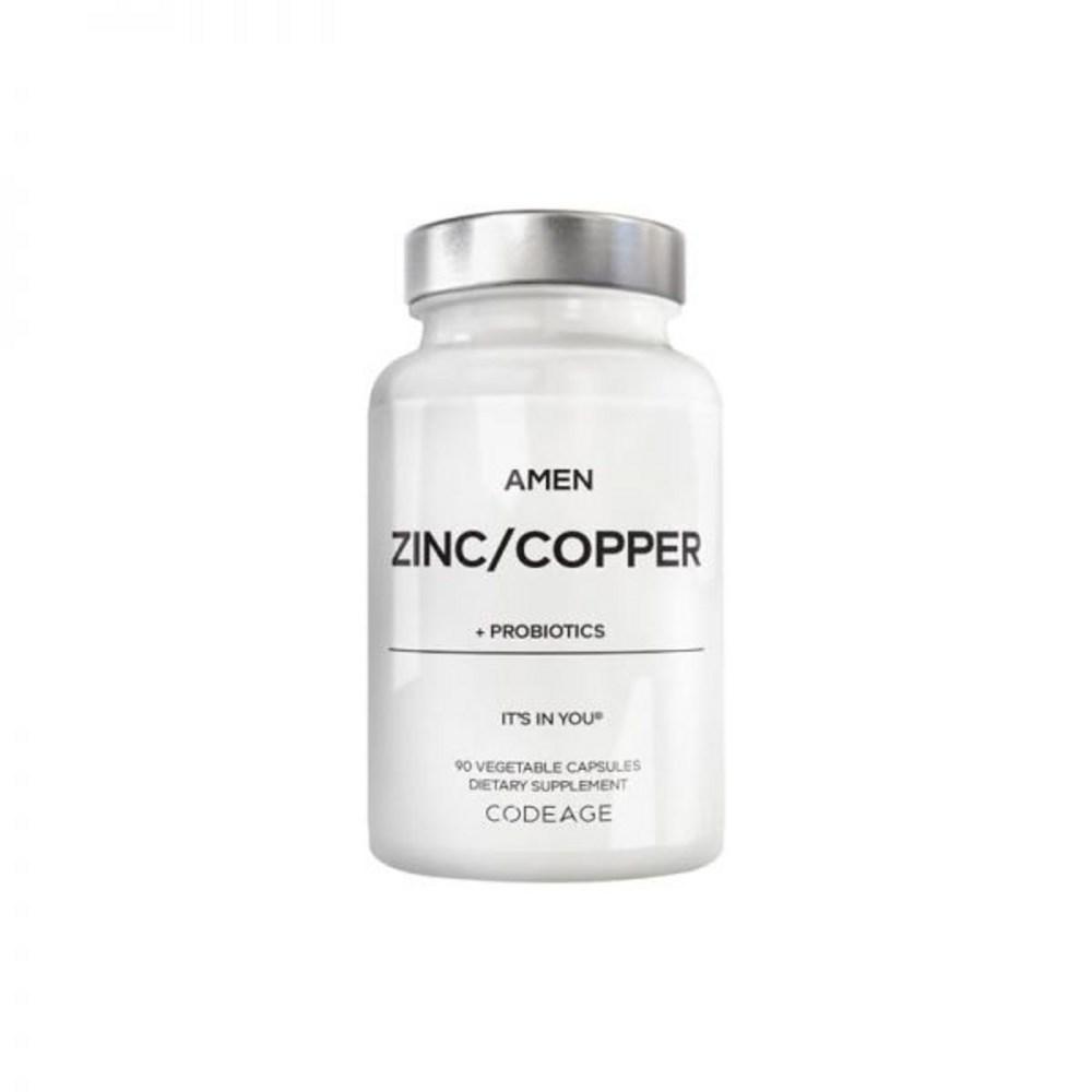 Amen Zinc and Copper Supplement + Probiotics 3 Pcs Monthly Supply One Tablet Daily 50mg Picolinate Vitamin Tablet Essential Minerals – 2 Billion CFU