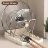 1Pc Pot Lid Cutting Board Placement Rack Kitchen Spatula Holder Storage Rack Pot Lid Artifact Cutting Board Rack