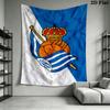 Real Sociedad Wall Tapestry Aesthetic Wall Hanging Printed Fabric Blanket Decorative Tapestries for Bedroom Living Room Home Decor