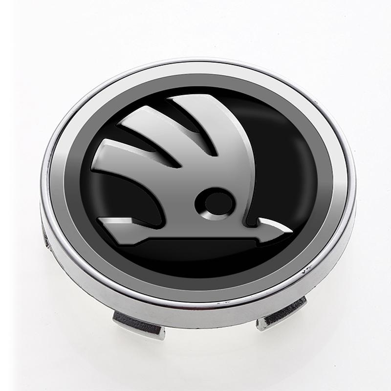 4ks 60MM Krytka středu kola automobilu Příslušenství pro Škoda Octavia Superb Rapid Kodiaq Karoq Fabia Kamiq Roomster Citigo