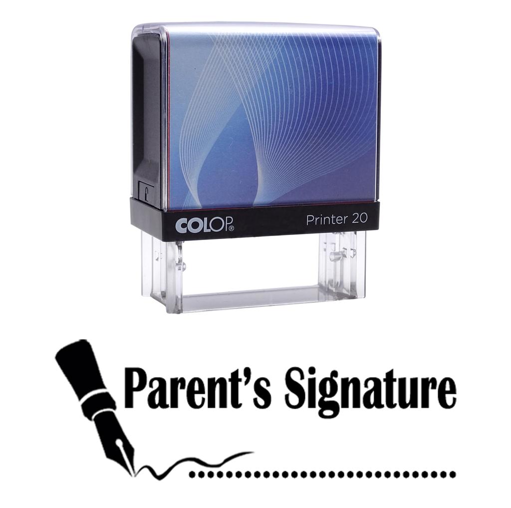 PARENTS SIGNATURE Self Inking Rubber Stamp Custom Colop Office Stationary P20 Mini