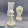 6pcs Chess Piece Silicone Mold Set for Candles, Resin & Plaster Crafts - Irregular Shape