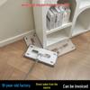 Durable Lazy Mop: Retractable Flat Head for Floors & Walls, Water-Scraping & Extended Cleaning, Clips To Cabinet.