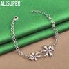 925 Sterling Silver Exquisite AAA Zircon Fireworks Bracelet Gift Jewelry