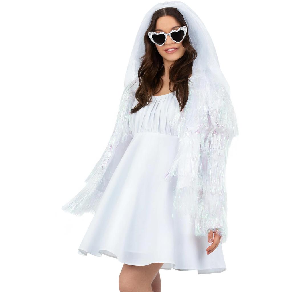 Fever Womens/Ladies Tinsel Festival Costume Jacket