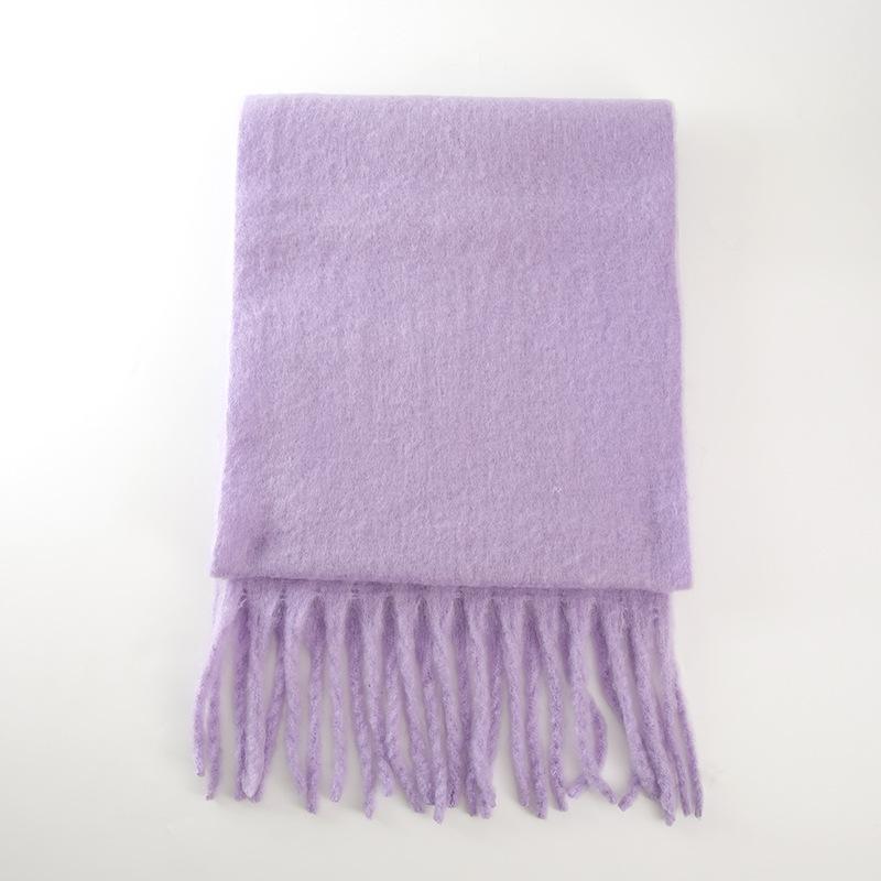 

Homemade 28-color atmosphere soft waxy thick beard mohair scarf women s winter warm imitation cashmere scarf shawl