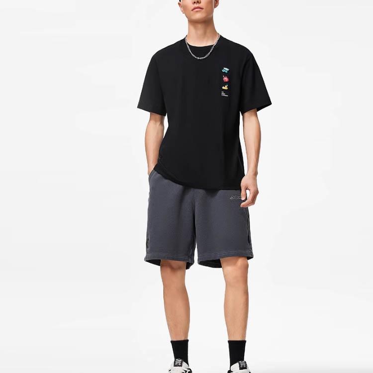 Li Ning Sports Life Series X League Of Legends Pool Party Collaboration Label Round Neck Loose Casual Drop Shoulder Short Sleeve T-Shirt ATST809-4