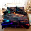 Gold Glowing Polygonal Grid Bedding Set Duvet Set Single Double Bed King Size Bed Set Bedroom Duvet Cover Pillow Case