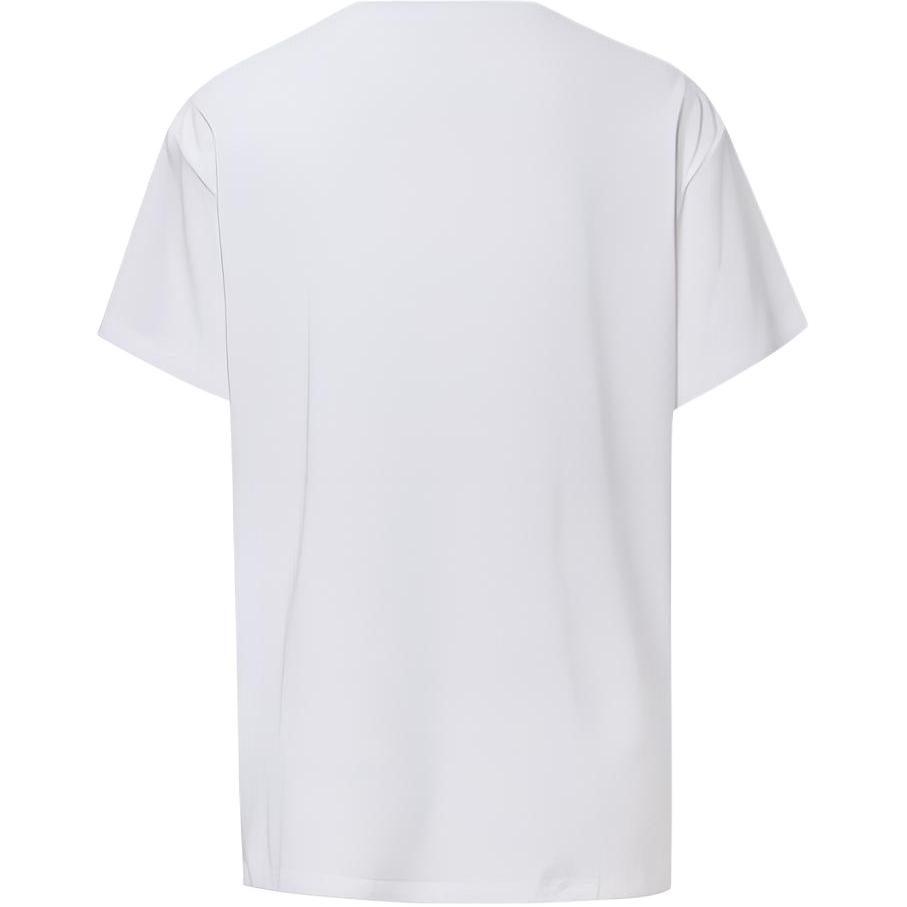 Converse T Shirts Women's White Crew Neck Moderate Straight Fit 10020519-102