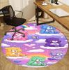 Care Bears Pattern Round Rug, Indoor/Outdoor Mat, for Picnic, Gameroom, Bedroom, Office, Living Room, Home Decor Carpet, Birthday Gift