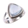 Natural Aquamarine Gemstone Handmade 925 Solid Sterling Silver Ring Size 7 g8Z01