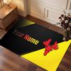 Watford FC Benutzerdefinierter Kristall-Samt-Teppich, Personalisierter Namens-Textdruck, Fußball-Logo Weiche Rutschfeste Fußmatte Heimdekoration Geschenk