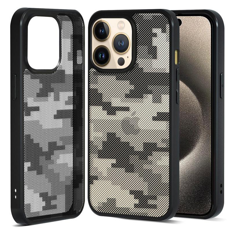 IBMRS For iPhone 15 Pro Max Back Case TPU+PC Anti-shock Phone Protective Cover B