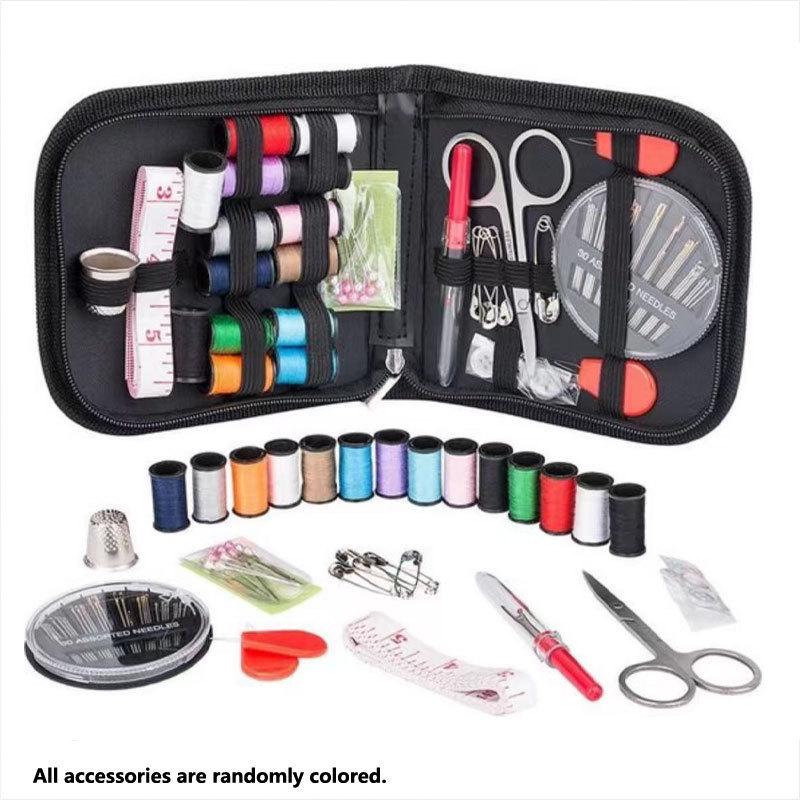 Kit da cucito portatile: Set da 226 pezzi di aghi e filo con scatola portaoggetti