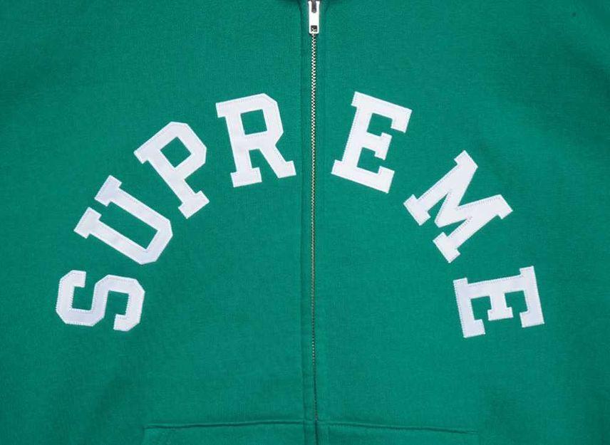 Supreme Champion Zip Up Hooded Sweatshirt Green