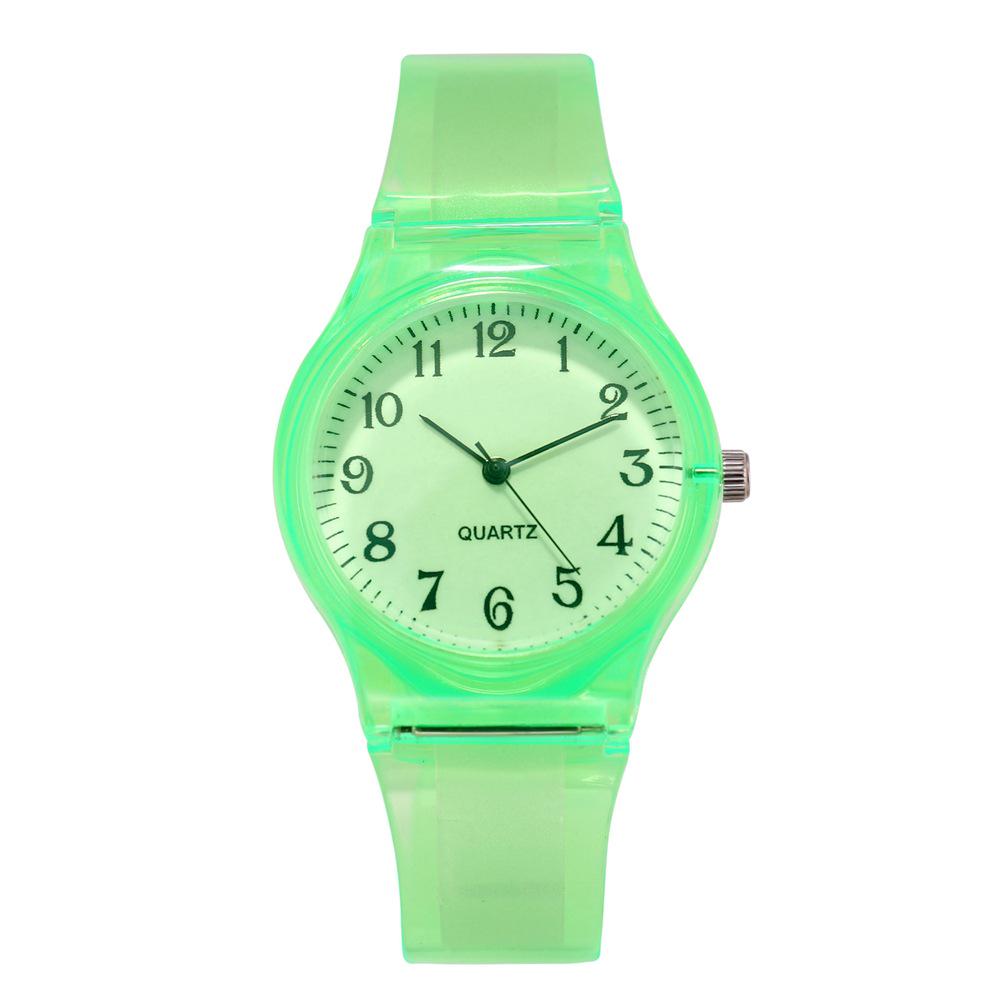 Trendige Koreanischer Stil Jelly Farbe Silikon Damen Uhr - Niedliche, Bunte und Transparente Quarz Armbanduhr