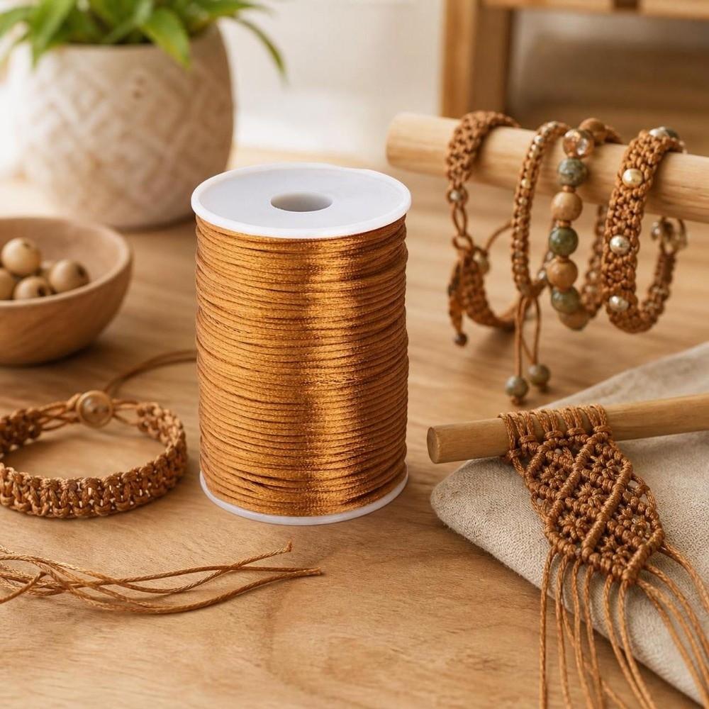 1pcs 100 Yards Length Nylon Satin Cord 2.5mm Diameter Beading String Sewing Project