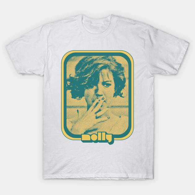 

Men Black Print T-shirt Molly Ringwald / 80S Retro Fan Design No-Cut Transfer Paper Print Cotton Tshirt L белый