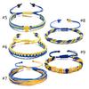 Yellow Blue Bracelet Braid Wrist Wrap Blue Yellow Bracelets & Bangles Jewelry