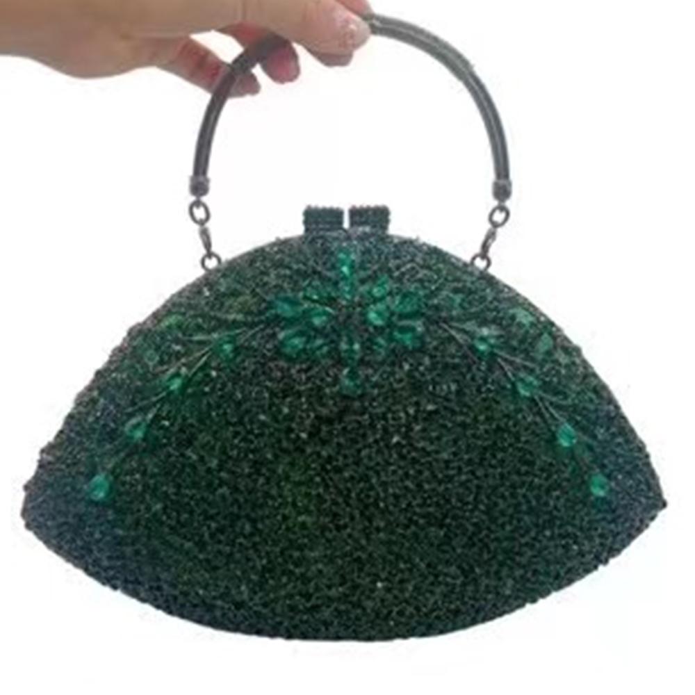 Bolso de Noche Grande para Mujer con Pedrería Bolsos de Mano con Piedras de Novia Bolso de Mano Superior de Boda con Diamantes Bolso de Mano para Fiesta de Boda con Cristales