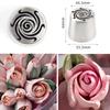 XL Stainless Steel Rotating Flower Pattern Russian Icing Tip Marshmallow Piping Nozzle For Cake Decorating Baking Utensil