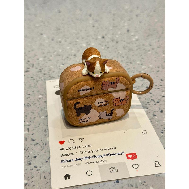 

Защитный чехол Pro 2 Чехол для наушников Airpods4 Подходит для чехла для наушников Pro2 Веселый питомец Новое поступление Второе и третье поколение Мужской и женский 3-е поколение Airpods1/2 generation Single Shell + Cat